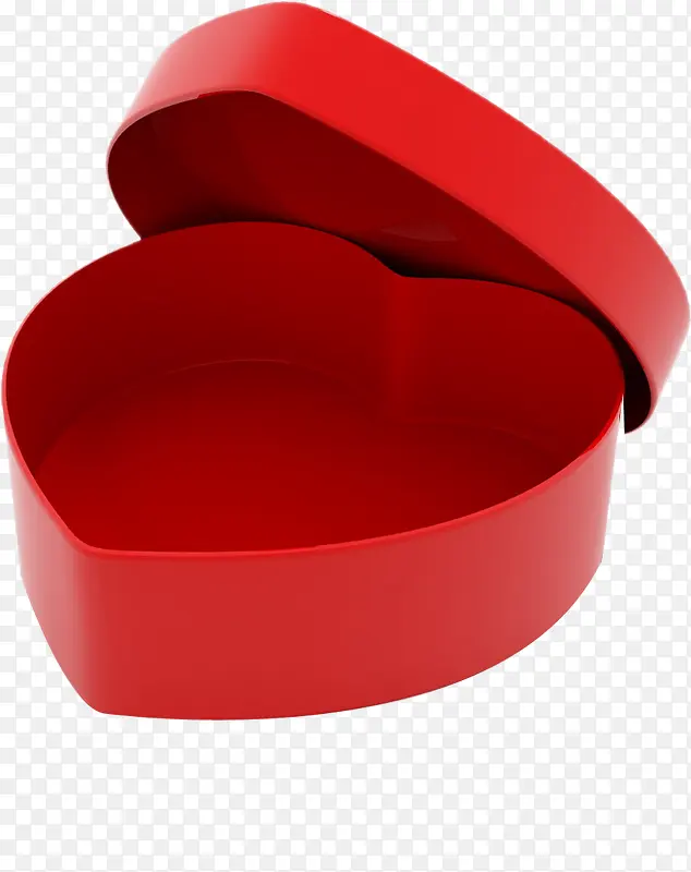 红色爱心形状礼盒