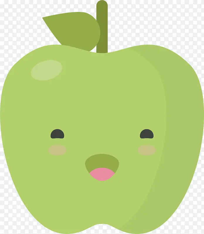 苹果吃饭扁平图标