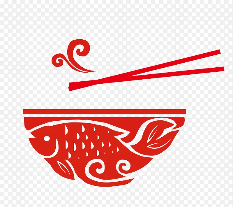 红色碗筷餐具
