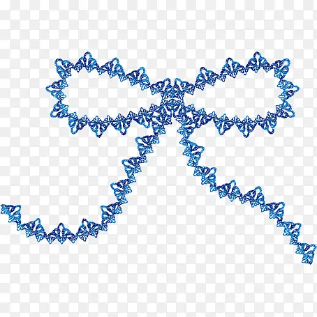 蓝色纺织手绘绳结装饰图案