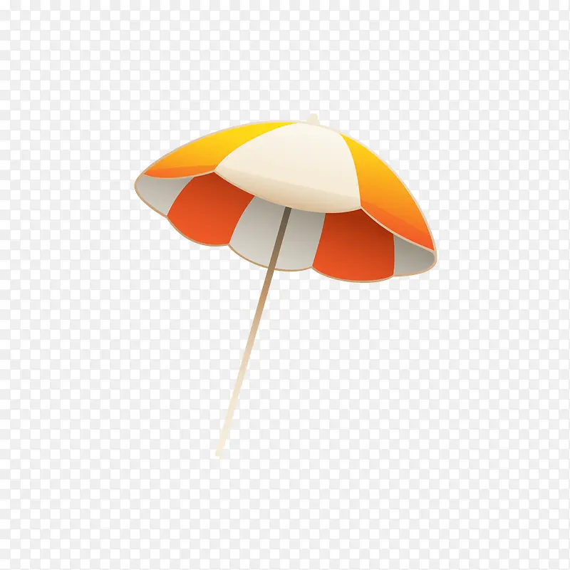 橙灰色遮阳伞