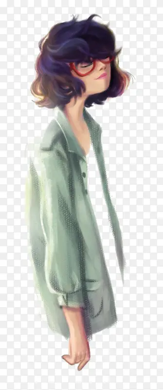 短发女孩