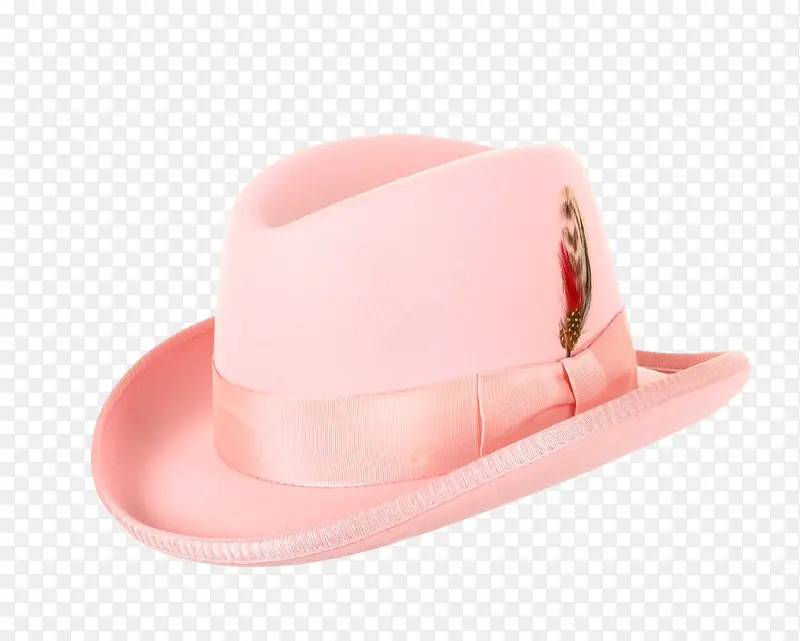 粉色带帽子