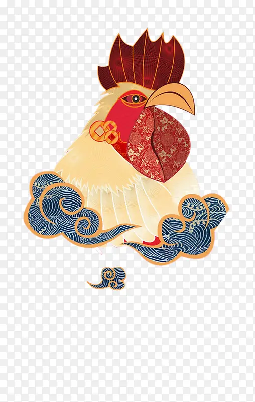 卡通动物公鸡头像