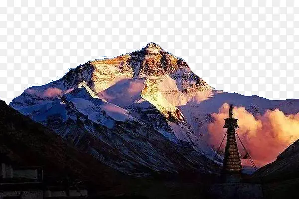 喜马拉雅山顶插图元素