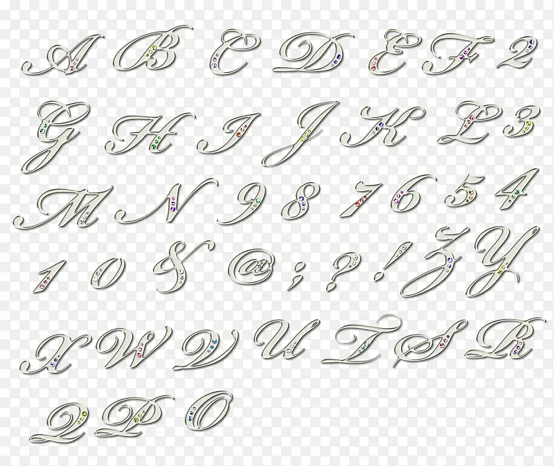 金属质感字母