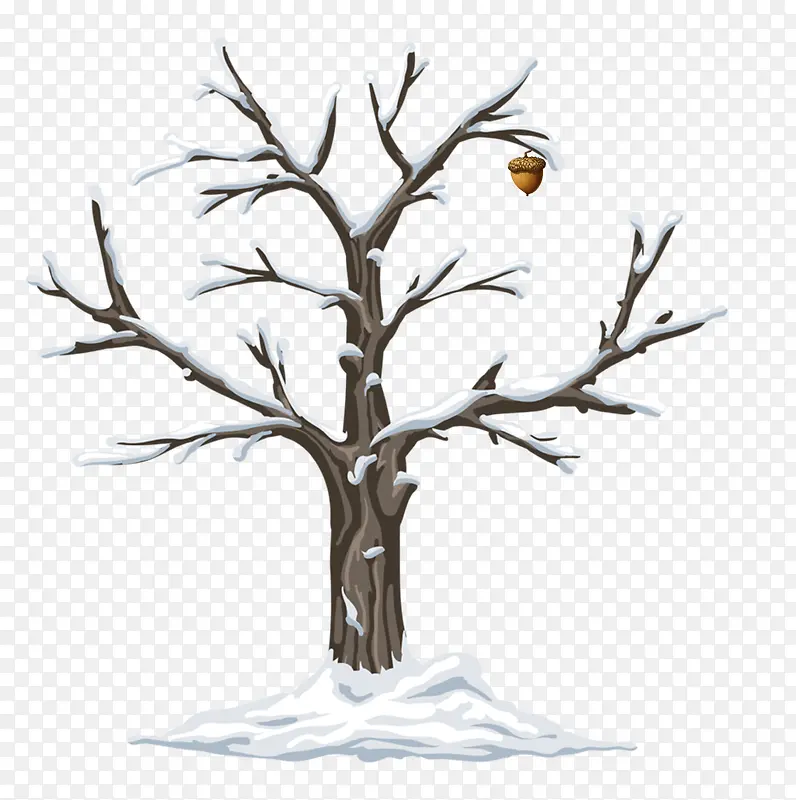 雪树树枝免费下载