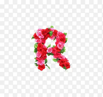 r英文字母花朵元素