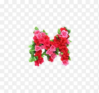 m英文字母花朵元素