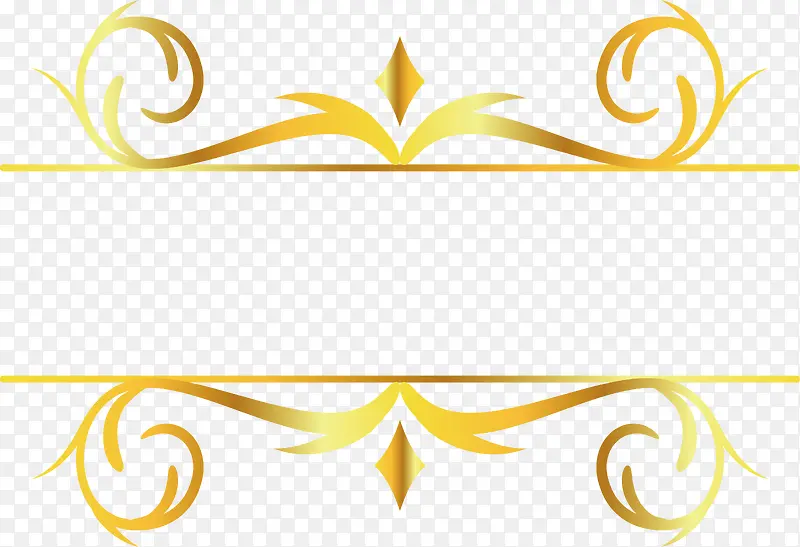 金色花纹装饰标题框