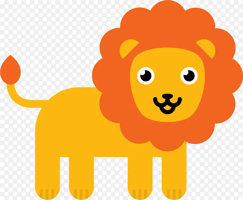 黄色可爱儿童节狮子