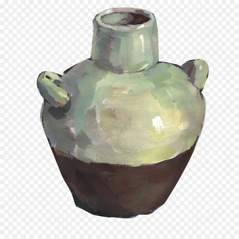 手绘陶瓷罐