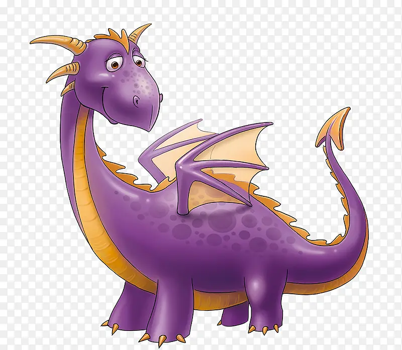紫色恐龙3D绘画设计