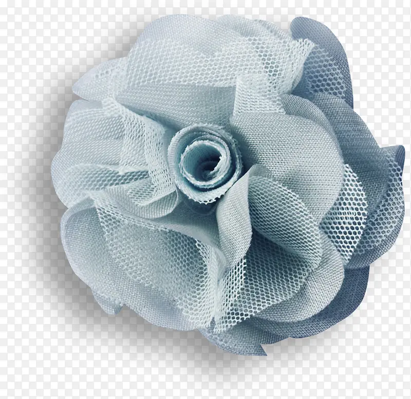 蓝色纱布折叠花朵