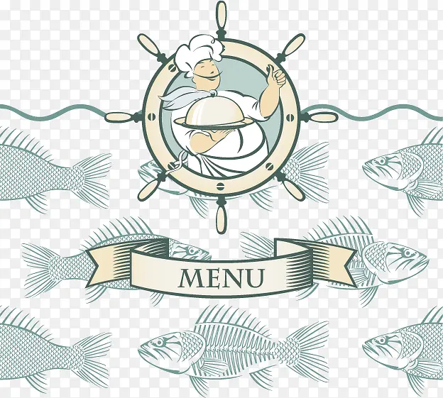 海鲜餐厅菜单设计素材