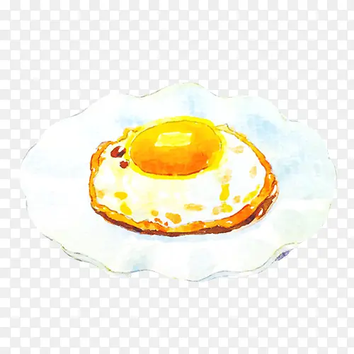 煎鸡蛋手绘画素材图片