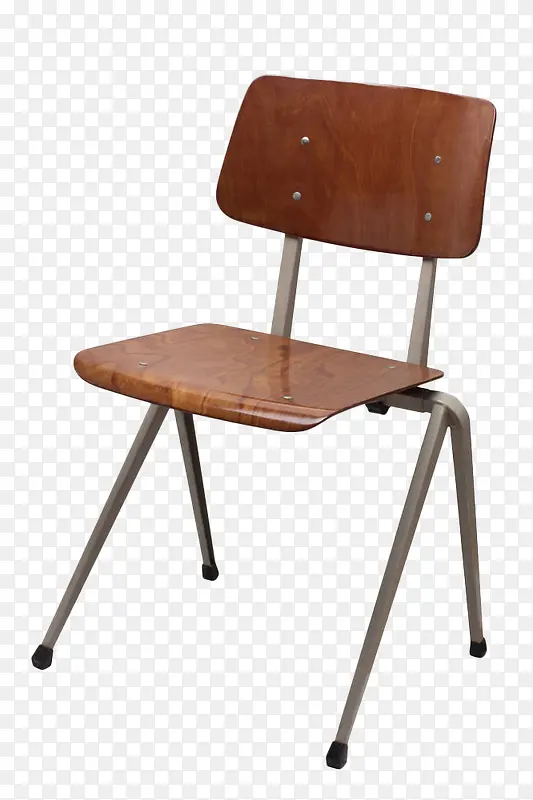 木板铁丝靠背椅子