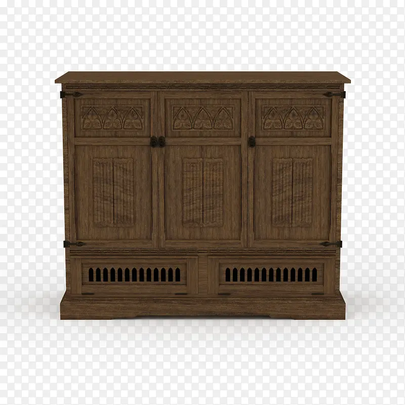 灰棕色典雅中式柜子