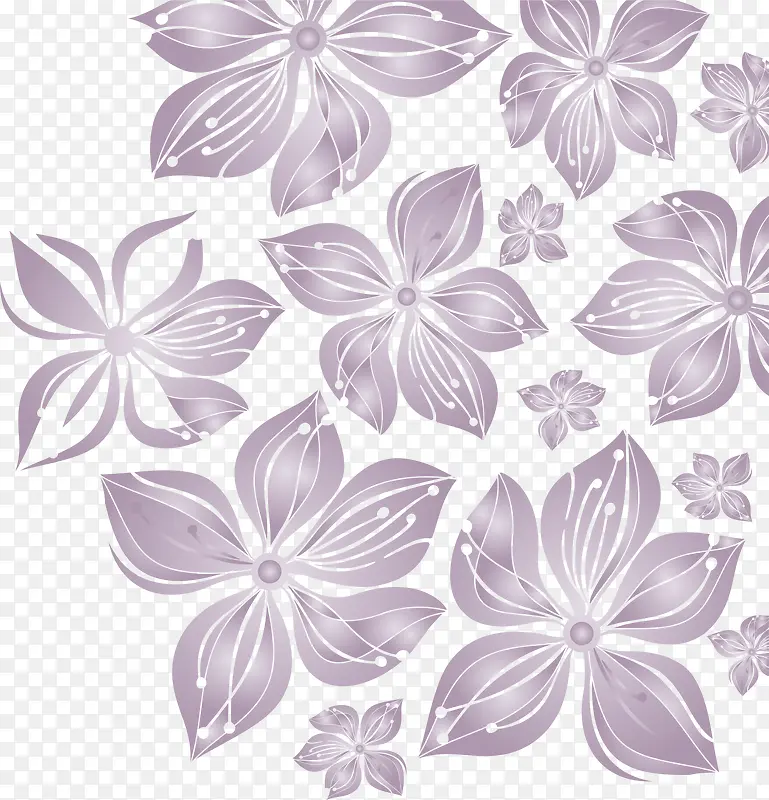 文艺风紫色花朵装饰