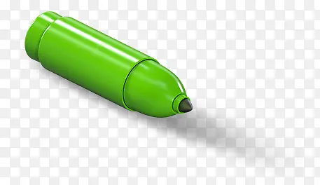 创意质感扁平绿色的水彩笔