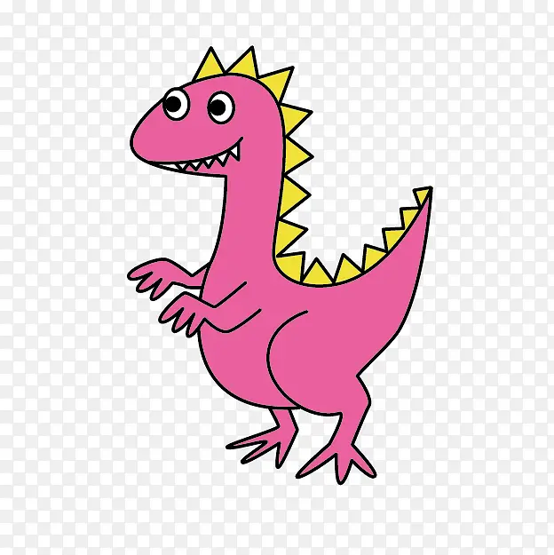 卡通粉色恐龙