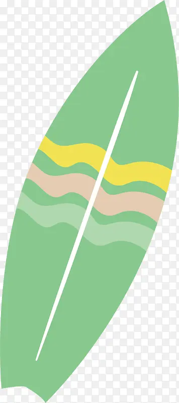 矢量图绿色冲浪板