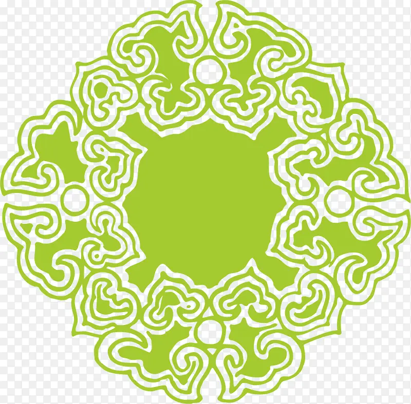 绿色的全新中式花纹PNG图片素材下载_图片编号yrmbmmep-免抠素材网