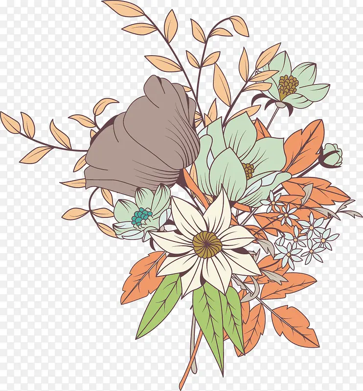 精美手绘装饰花草花卉植物PNG图片素材下载_图片编号qdogpbmn-免抠素材网