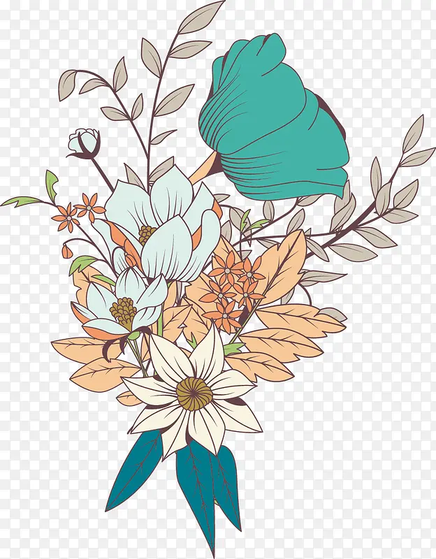 精美手绘装饰花草花卉植物PNG图片素材下载_图片编号qnvrmkda-免抠素材网