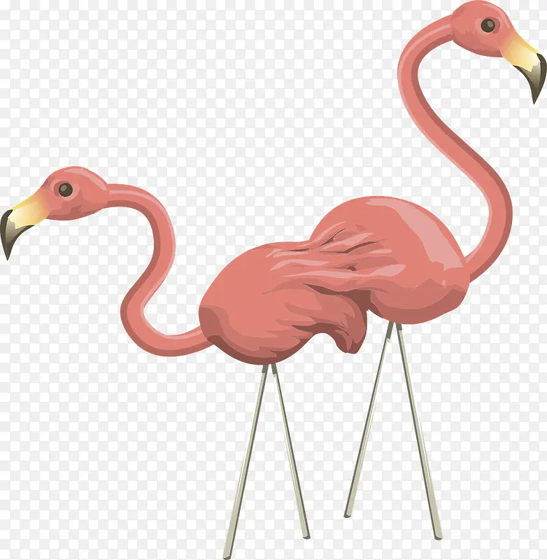 粉红色的鸵鸟