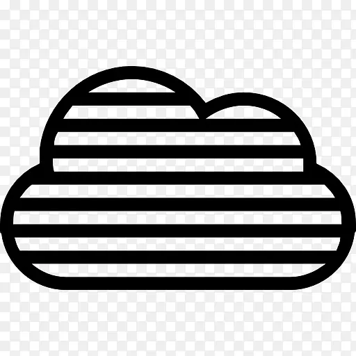 雾云天气条纹符号界面图标