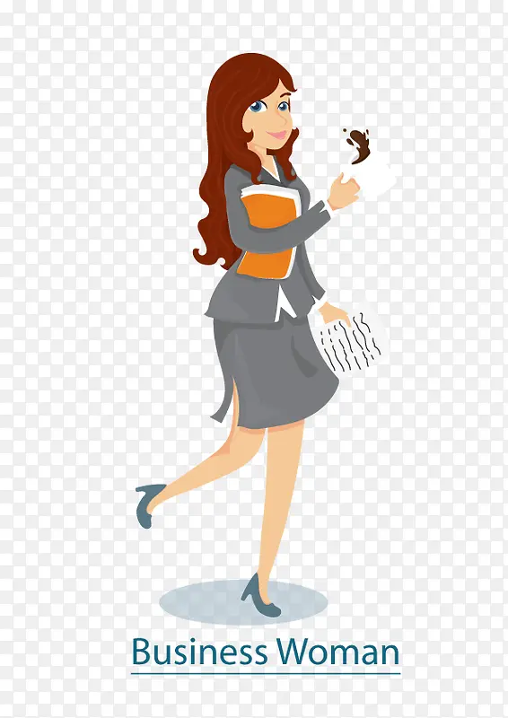 女教师手绘白领