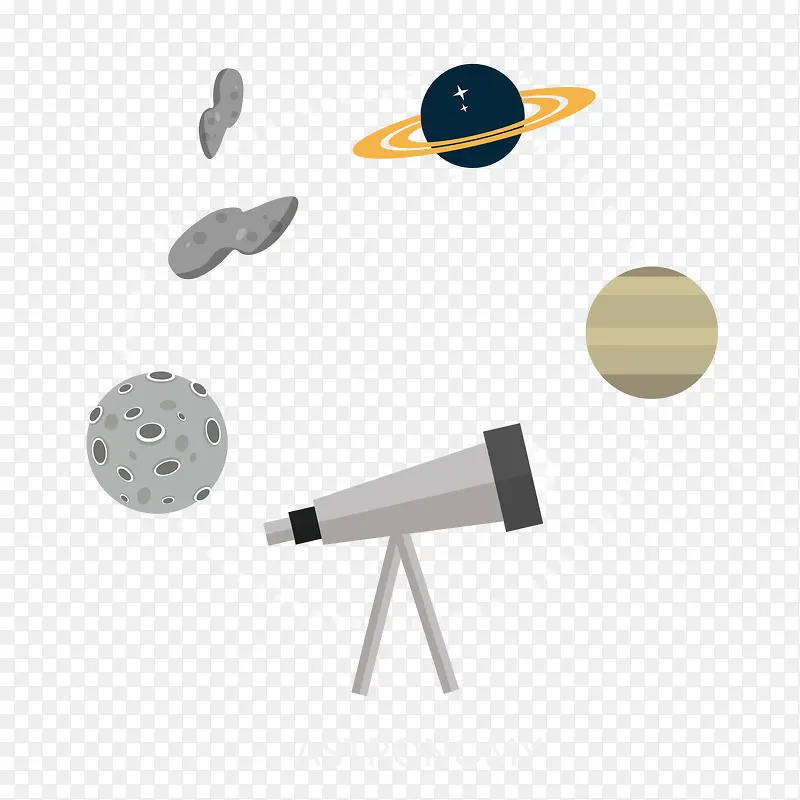 望远镜和星球