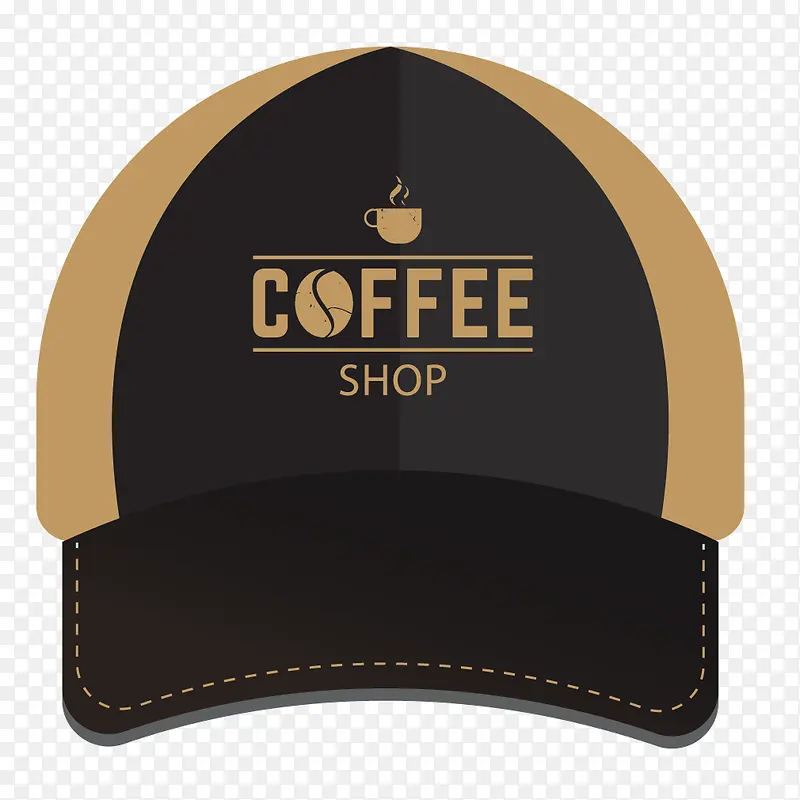 黑色咖啡店员工帽子