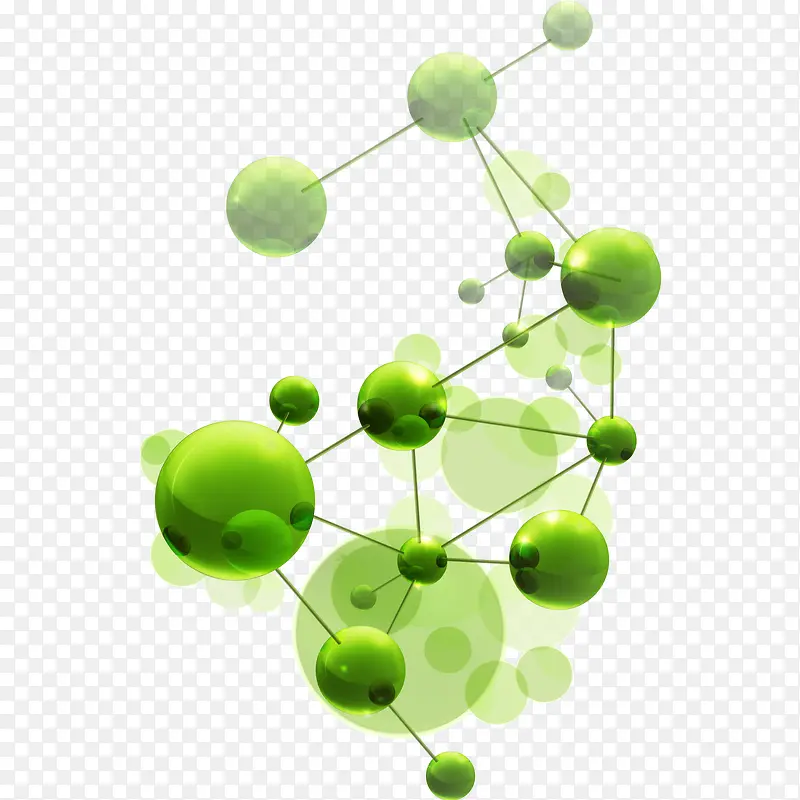 绿色分子矢量素材