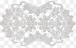 白色蕾丝装饰花纹