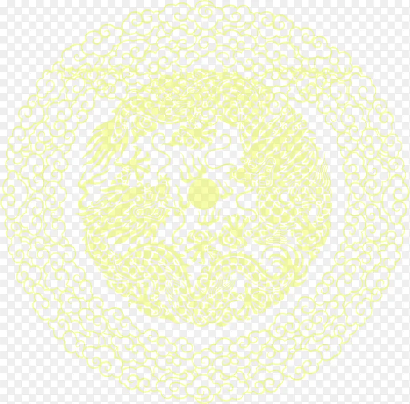 金色花纹剪纸中秋