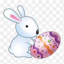 小白兔和复活蛋图标