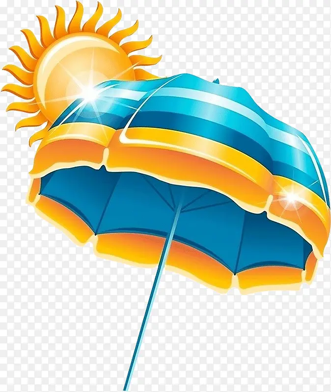 太阳下的遮阳伞