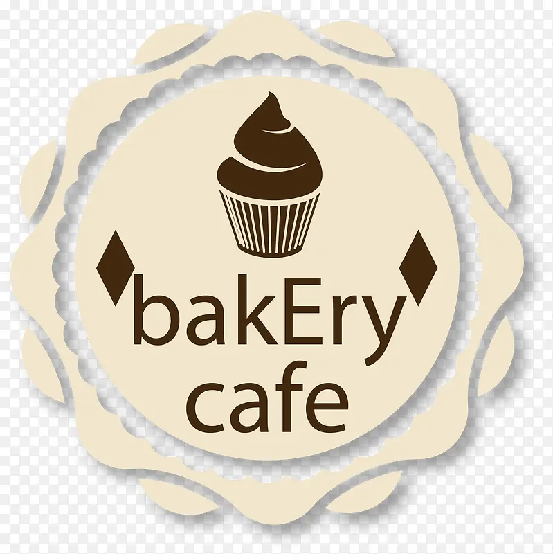 蛋糕咖啡标签装饰图案