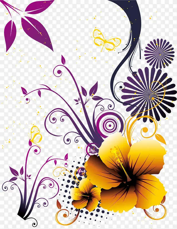 花朵花藤底纹