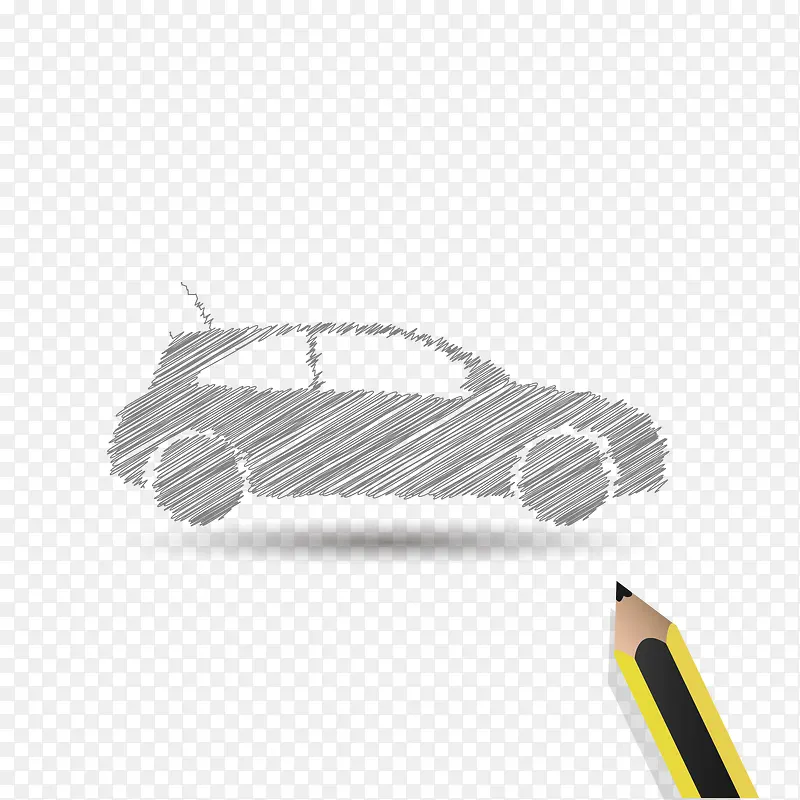 汽车铅笔画