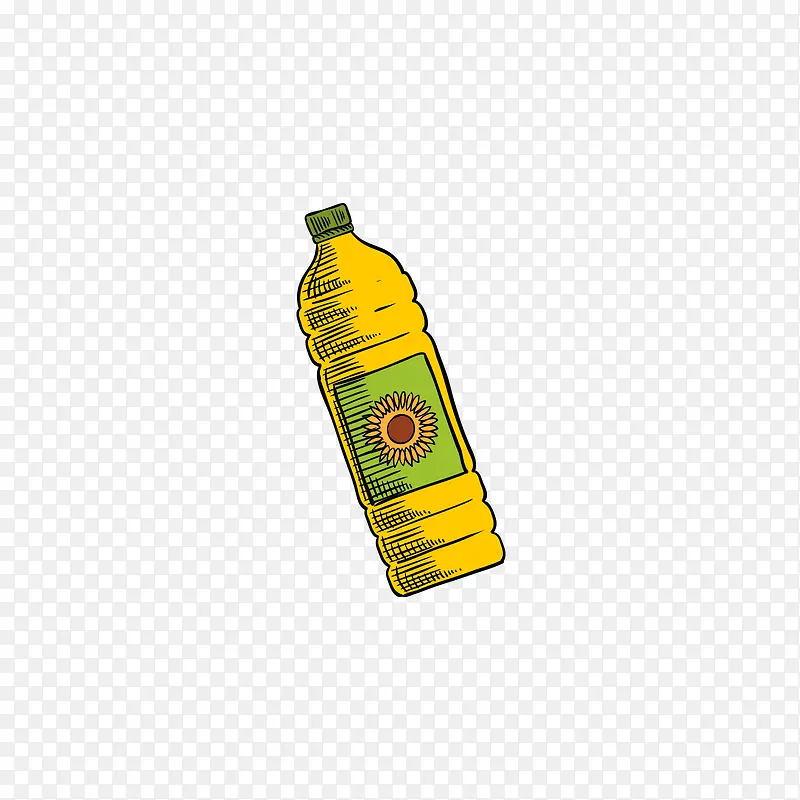 黄色的瓶装油