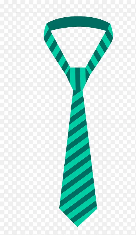 矢量蓝绿色男士领带