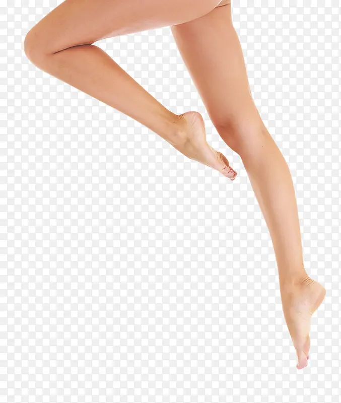 腿模女性腿部跃起姿势