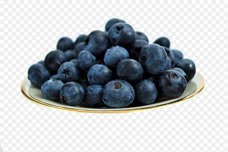 盘子上的蓝莓