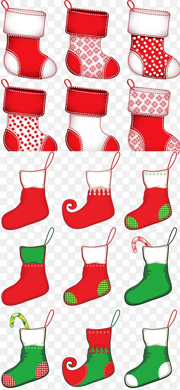 多款圣诞袜子集合