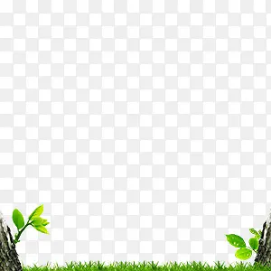 绿色草地木桩