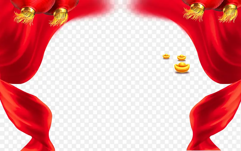 红色灯笼帷幕