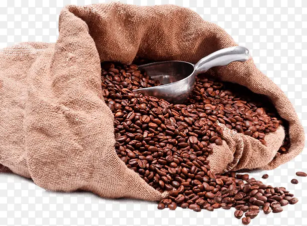 麻袋里咖啡豆免抠PNG图片